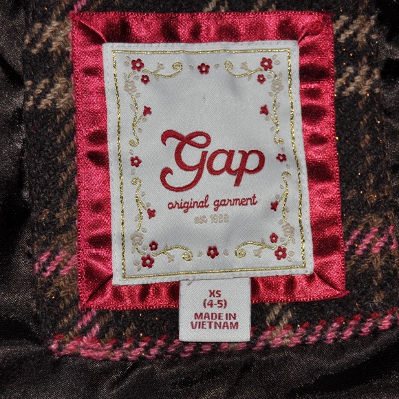 GAP Kids Metallic Plaid Wool Blend Tweed Jacket - Picture 4 of 6